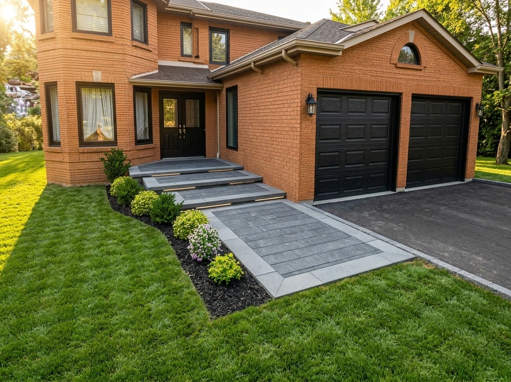 Premium Entrance — Lit & Featured — front entrance visual