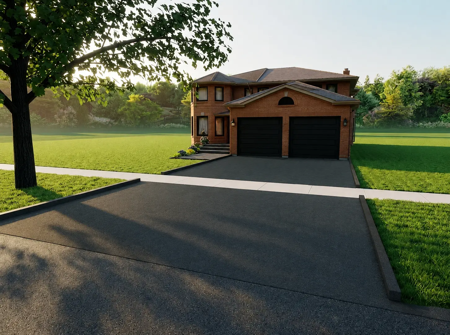 Premium Entrance — Lit & Featured — frontage in evening light