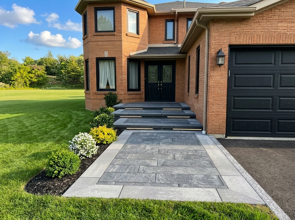 Premium Entrance — Lit & Featured — lit entrance — daylight